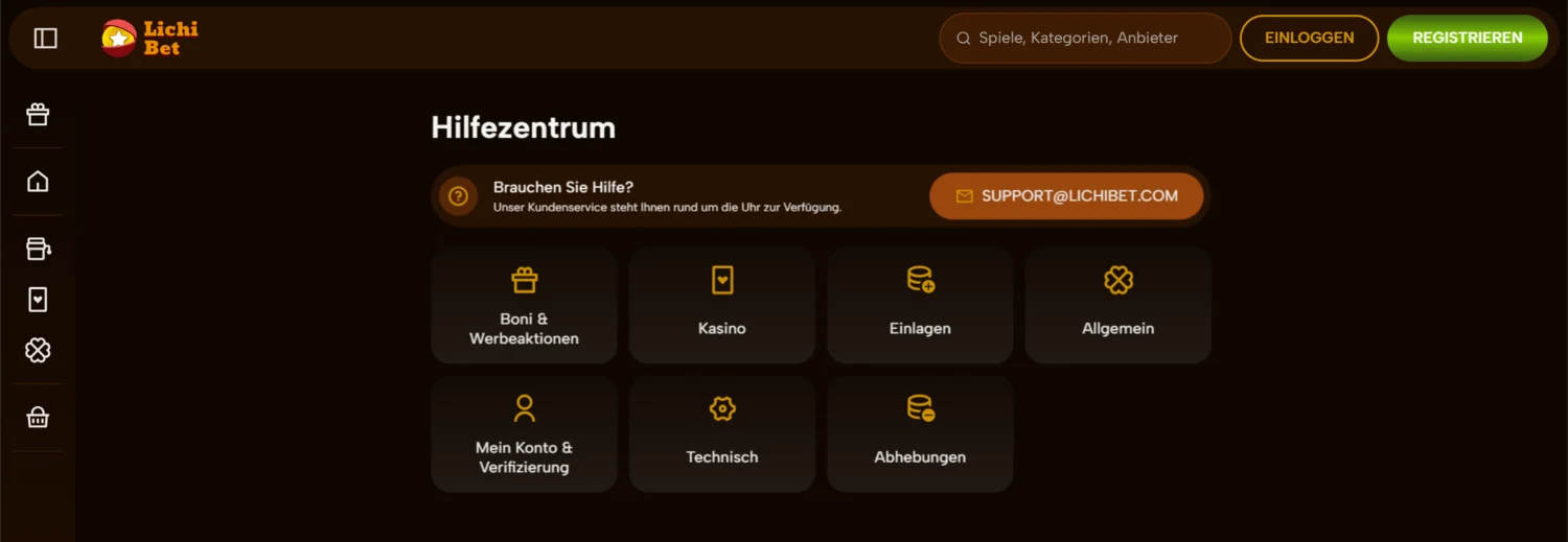 LichiBet Casino Kundensupport